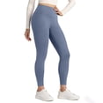 thumbnail image 4 of Workout Leggings for Women Yoga Pants High Waisted Athletic Tights Silky Feel Gym Activewear Lounge Blue L, 4 of 6
