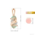 thumbnail image 6 of Angara Natural Opal Necklace - Two Stone Opal Swirl Pendant Necklace in 14K Rose Gold for Women (Size-7x5mm) - October Birthstone Jewelry | 14K Rose Gold Necklace, 6 of 11