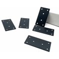 thumbnail image 5 of Placas de unión planas perforadas Placas de fijación de soporte - 5 piezas Soportes planos 100 x 50 x 2 mm Placas de unión para fijación de juntas y reparación de muebles (negro) JAMW Sencillez, 5 of 5
