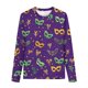 thumbnail image 5 of Blusas y camisas de manga larga con cuello redondo Camisas con estampados de manga larga Cuello redondo lindo Blusas casuales elegantes Ropa Camisas de cuello redondo Niña Top de poliéster, 5 of 5