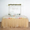 thumbnail image 6 of Balsa Circle Tropical 9 feet x 29" Natural Raffia Plastic Luau Table Skirt Party Decorations, 6 of 8