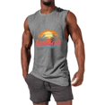 thumbnail image 1 of Camiseta sin mangas de cuello redondo para hombre, informal, a la moda, con estampado, deportiva, de poliéster, 1 of 5
