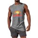 thumbnail image 1 of Camiseta sin mangas de cuello redondo para hombre, informal, a la moda, con estampado, deportiva, de poliéster, 1 of 5