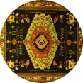 thumbnail image 1 of Ahgly Company Indoor Round Persian Yellow Traditional Area Rugs, 4' Round, 1 of 4