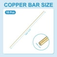 thumbnail image 2 of Uxcell 10 Pcs Round Brass Rods, 1mm Dia. 12cm / 4.72 Inch Length H59 Brass Bar Solid Metal Rods for DIY Crafting Jewelry Plating Repairing Science Class, Brassy, 2 of 6
