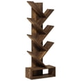 thumbnail image 5 of HOWEN Tree Book Shelf, 7-Tier Bookshelf, Tree Bookcase with Bottom Shelf, 8.4 x 16.9 x 46.2, for Living Room, Bedroom, Home Office, Amber Pine, 5 of 5