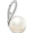 thumbnail image 2 of 14K White Gold 8-9mm Button Fwc Pearl Satin Finish Pendant Slide (18 X 11) Made In India xch665, 2 of 5