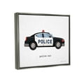 thumbnail image 3 of Stupell Police Car Vehicle Educational Transportation Painting Gray Floater Framed Art Print Wall Art, 3 of 6