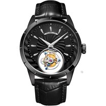 AESOP Real Tourbillon Skeleton Hand-Wind Mechanical Wristwatch Men Sapphire Crystal Manual Business Dress Watch Clock Man Luminous Leather Band