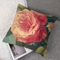 thumbnail image 7 of Pink Roses Romantic Velvet Pillow Cases Cabbage Roses Aqua Throw Pillow Chinoiserie Style Cushion Cover Farmhouse Pillow Covers Decorative Pillowcase for Couch Sofa Bed Car, 7 of 7