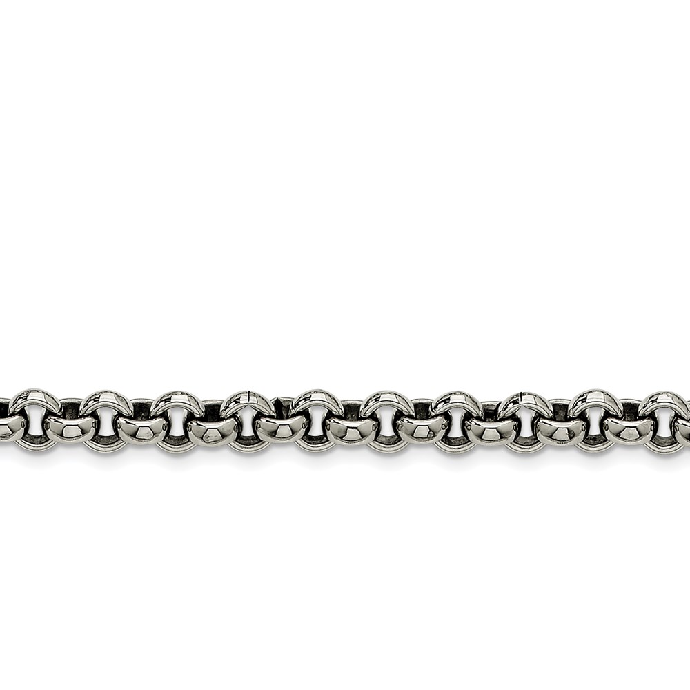 Chisel Stainless Steel 8mm Rolo Chain Bracelet - 7.75 inches