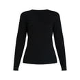 thumbnail image 5 of Time and Tru Women's Slim Crewneck Tee with Long Sleeves, Sizes XS-XXXL, 5 of 5