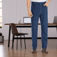 thumbnail image 4 of Collections Etc Men's Men's Elastic Waist Pull On Jeans, Classic Denim medium blue Medium, 4 of 6