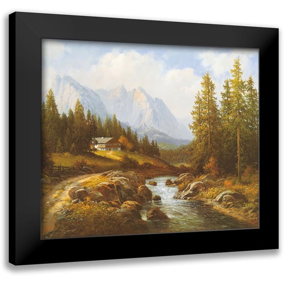 Weber, Max 13x12 Black Modern Framed Museum Art Print Titled - MOUNTAIN BROOK