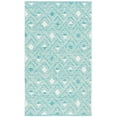 thumbnail image 2 of SAFAVIEH Montauk Katee Geometric Diamonds Area Rug, Aqua/Ivory, 3' x 5', 2 of 6