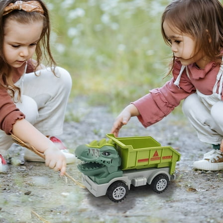 BESTSKY Boy Toys Toddler Boy Toys Dinosaur Engineering Vehicle Excavator Model Toys Boys And Girls Like No Batteries Required