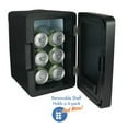 Personal Chiller LED Lighted Mini Fridge with Glass Door, New, Black