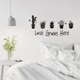 thumbnail image 3 of Adhesivo de pared de PVC con texto "El amor crece aquí", diseño de cactus en maceta, vinilo decorativo, frases cálidas, autoadhesivo., 3 of 8