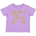 thumbnail image 3 of Inktastic 3rd Birthday Gold 3 Year Old Party Photo Girls Toddler T-Shirt, 3 of 5