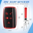 thumbnail image 6 of Key Fob Cover Compatible with Range Rover LR4 Sport Evoque Jaguar XF XJ XJL F-Pace Keychain Case Holder Protector,Red, 6 of 6
