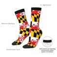 thumbnail image 6 of Womens Funny Socks Flag Of Maryland Pattern Printed Patterned Socks Novelty Socks, 6 of 7
