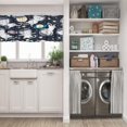 thumbnail image 5 of LALILO Kitchen Curtain Valance Fun Cat Astronaut Rod Pocket Window Curtain 52"x 18" Set of 2, 5 of 7