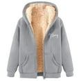 thumbnail image 5 of Cutuoiiu Fuzzy Jackets for Women Christmas Printed Fleece Hooded Jacket with Pockets Gifts, 5 of 5