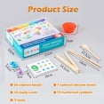 thumbnail image 3 of HLONK Wooden Colorful Digital Puzzle And Bead Pairing Game Toys Set  to Help Develop Fine Motor Skills  with Colorful Beads  Matching Cards for Cognitive Skills Development  Perfect Easte, 3 of 7