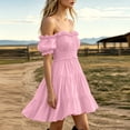 thumbnail image 5 of Dvprdro Drop Shoulder Sleeveless Mini Dress for Women Tiered Ruffle Hem Loose Fit Summer Vacation, 5 of 6