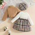 thumbnail image 4 of Futezty Toddler Boys Girls Clothes Fall Winter Outfit Sets, Set For Kids Long Sleeve Crew Neck Plaid Stretch 6M 9M 12M 2T 3T 4T 2Pcs Everyday, 4 of 7