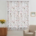 thumbnail image 3 of Flowers Birds Sheer Curtains 45 Inches Long, Spring Botanical Floral Tree Branches Light Filering Curtains, Breathable Simi Curtain Privacy Drapes for Kitchen Bathroom Small Window Treatment, 3 of 9