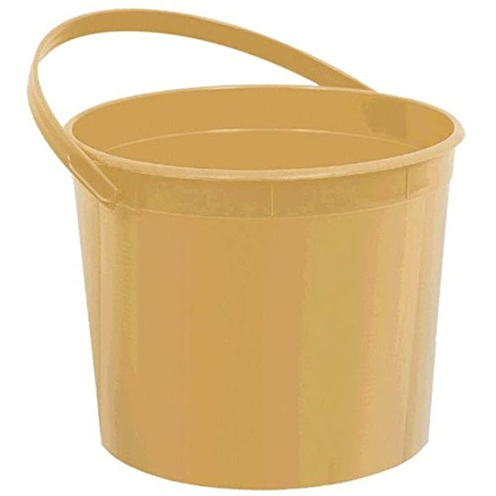 Plastic Bucket Gold Party Accessory