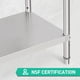 thumbnail image 4 of Yeshouse mesa de trabajo de acero inoxidable con ruedas, resistente y certificada NSF, estante inferior ajustable, ideal para cocina comercial, hoteles, garajes y preparación de alimentos, 4 of 8