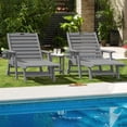 thumbnail image 4 of Nalone Chaise Lounge Outdoor 5-Position Adjustable Backrest, HDPE Lounge Chair for Outside for Patio Poolside Deck Beach Backyard Grey, 4 of 8