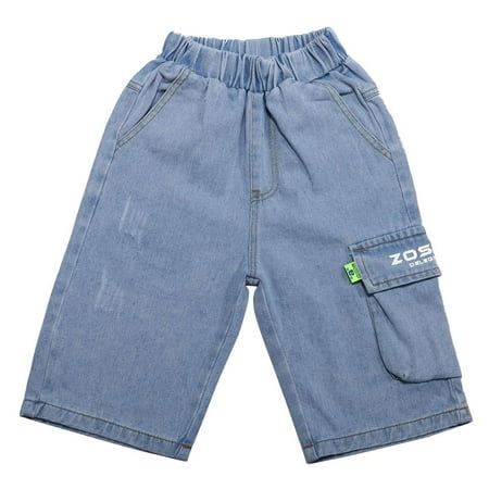 

Yzengfg Boys Kids Cargo Shorts Youth Boy s Casual Stretch Shorts Outdoor Cargo Denim Overalls Bottoms Boys Pants 10-11 Years