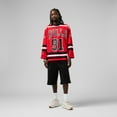 thumbnail image 3 of Unisex Mitchell & Ness Dennis Rodman Red Chicago Bulls Maxxed Out Fashion Hockey Jersey, 3 of 7