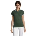 thumbnail image 3 of SOLS - Polo piqué de manga corta modelo Pasadena Tipped para mujer (Gris Jaspeado/Marino), 3 of 3