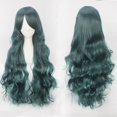 thumbnail image 1 of Pelucas sintéticas de pelo rosa, pelo suave de seda a granel, volumen de aire, alta temperatura, pelo largo y rizado, pelo de onda grande, peluca recta para Cosplay, 1 of 4