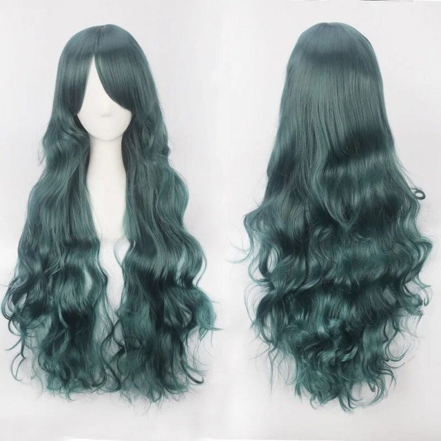 Pelucas sintéticas de pelo rosa, pelo suave de seda a granel, volumen de aire, alta temperatura, pelo largo y rizado, pelo de onda grande, peluca recta para Cosplay