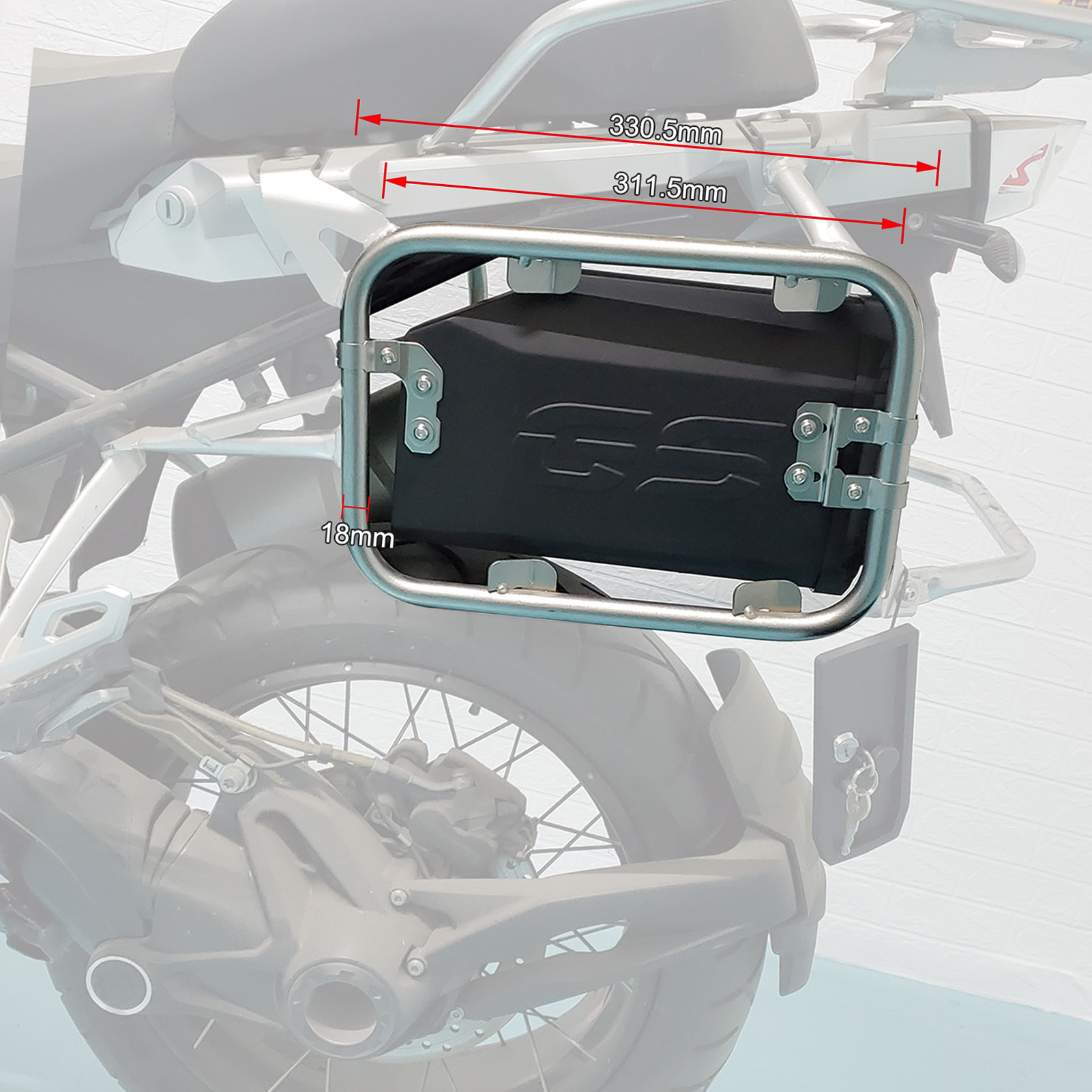Motorcycle Tool Box Large Capacity Plastic Portable Toolbox with Keys Replacement for R1200GS 2008‑2018