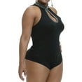 thumbnail image 4 of KVMeteor Femmes Grande Taille Sexy Conception de Perles Couleur Unie Sans Manches Combinaison, 4 of 6