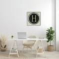 thumbnail image 2 of Stupell Industries Letter H Initial Typewriter Key Vintage Shape Glam Painting Gray Framed Art Print Wall Art, 24 x 24, Design by Daphne Polselli, 2 of 7