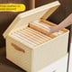 thumbnail image 2 of Caja de almacenamiento de ropa, colcha, caja de almacenamiento plegable de placa dura engrosada con tapa, artefacto de almacenamiento para pantalones, almacenamiento para dormitorio doméstico, 2 of 5