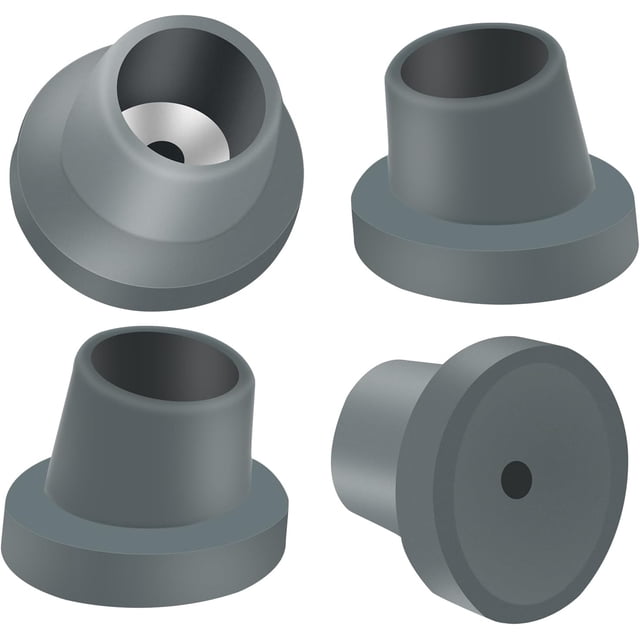 PinesC Replacement Feet for Bath Chair Shower Chair Leg Caps Heavy Duty Replacement Feet for Shower Chair Slope Rubber Tips Non Slip Shower Bench Rubber Tips (Gray, 1-1/8")