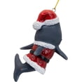 thumbnail image 5 of Shark Gone to The Beach Santa Claus Christmas Tree Funny Ornament, 5 of 6