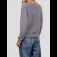 thumbnail image 4 of Suéter de Cuello de Solapa para Mujer, Chaqueta de Punto con Botones y Abertura Frontal, Cárdigan de Larga con Botones Gris L, 4 of 7