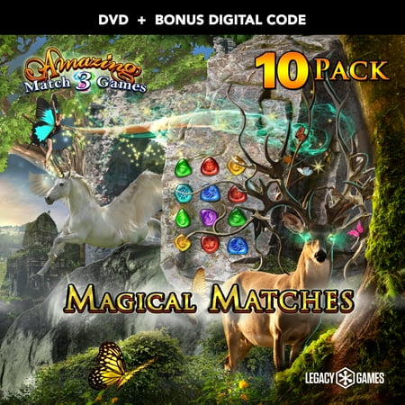 Amazing Match-3 Games: Magical Matches Vol. 1 - 10 Pack, PC DVD with Digital Download Codes