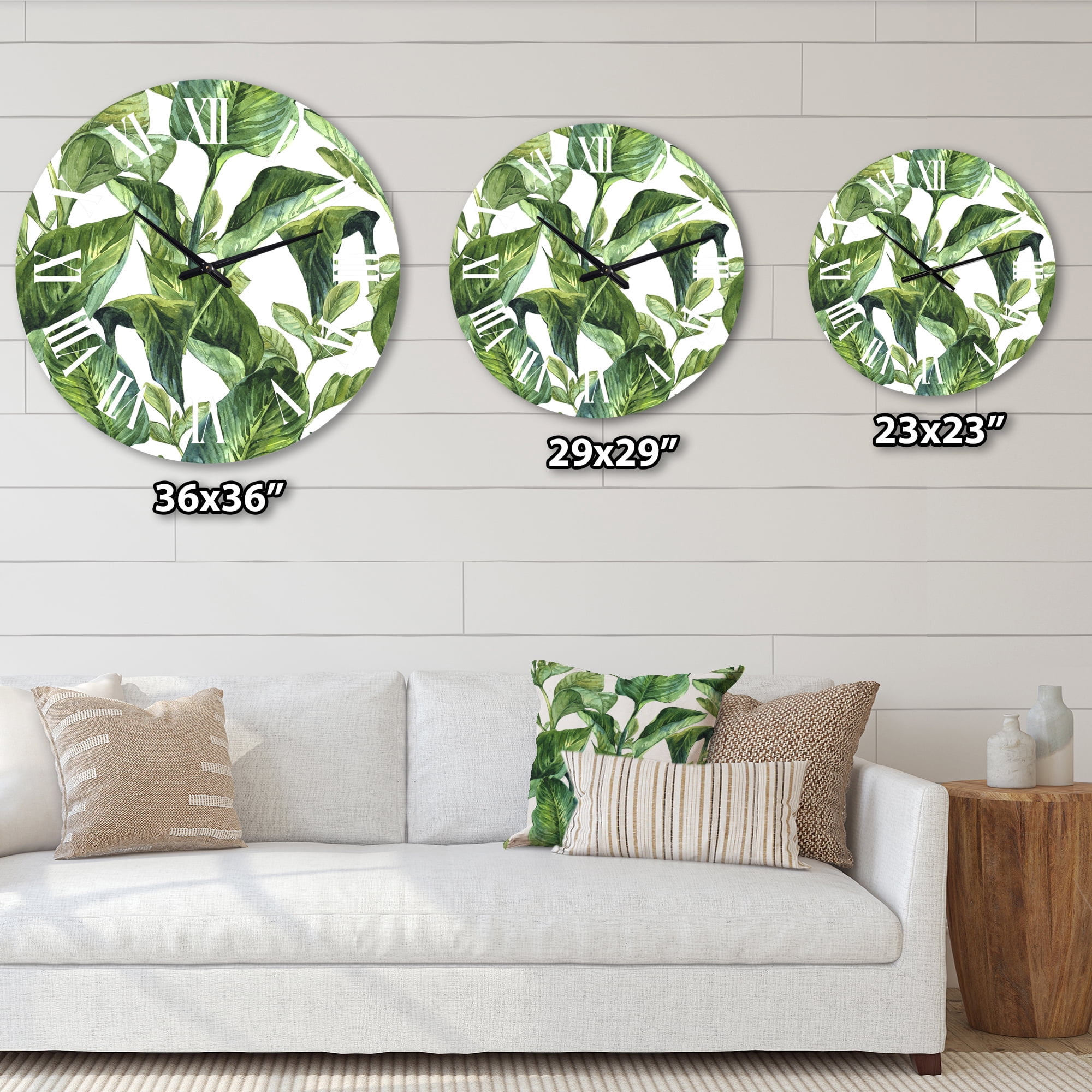 Designart 1 in Tropical Wall Clock