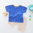 thumbnail image 2 of Summer Boys' New Letter All Over Bear Short Sleeve Set Summer Boys' Casual Fashion Shorts Two Piece Set, 2 of 5