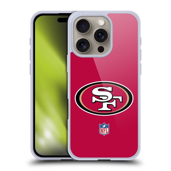 Head Case Designs NFL San Francisco 49Ers Logo Plain Soft Gel Case for Apple iPhone 16 Pro